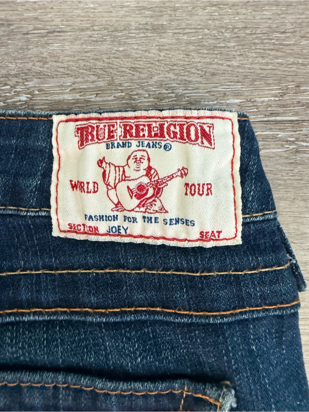 True Religion Dark Indigo Flared Jeans: “Joey” - Picture 5 of 5